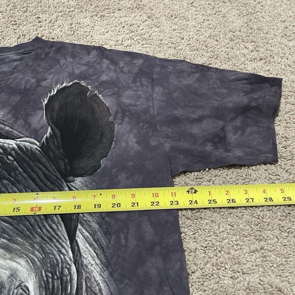 The Mountain Shirt Men XL Grey Black TieDye Rhino 3D Big Face Zoo Dimitar Neshev - Picture 7 of 7